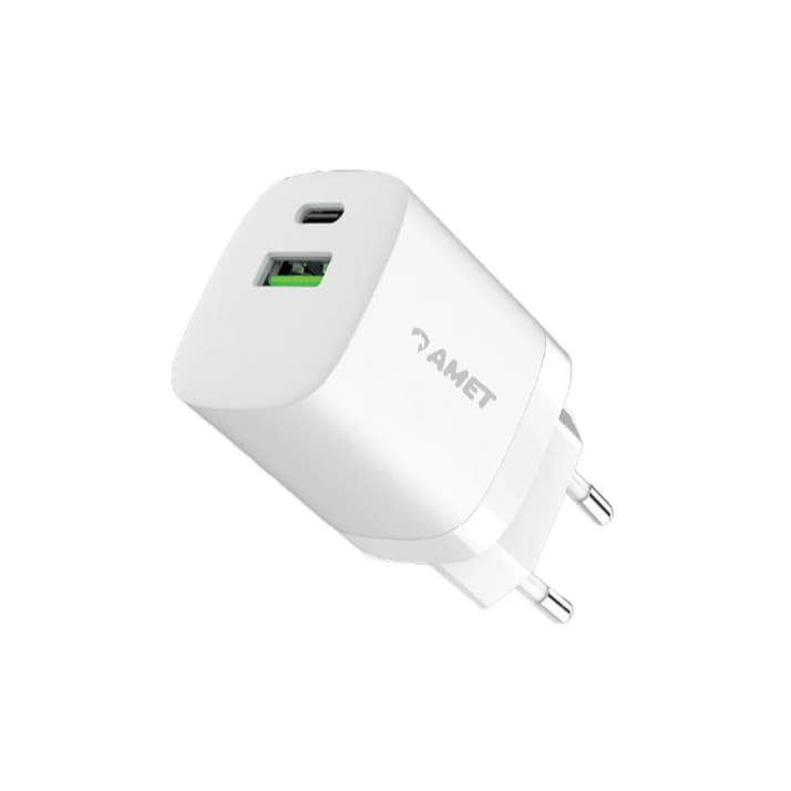 Carregador 33W USB-C Amet Ultra Charger Carregamento Rápido Turbo para Smartphone