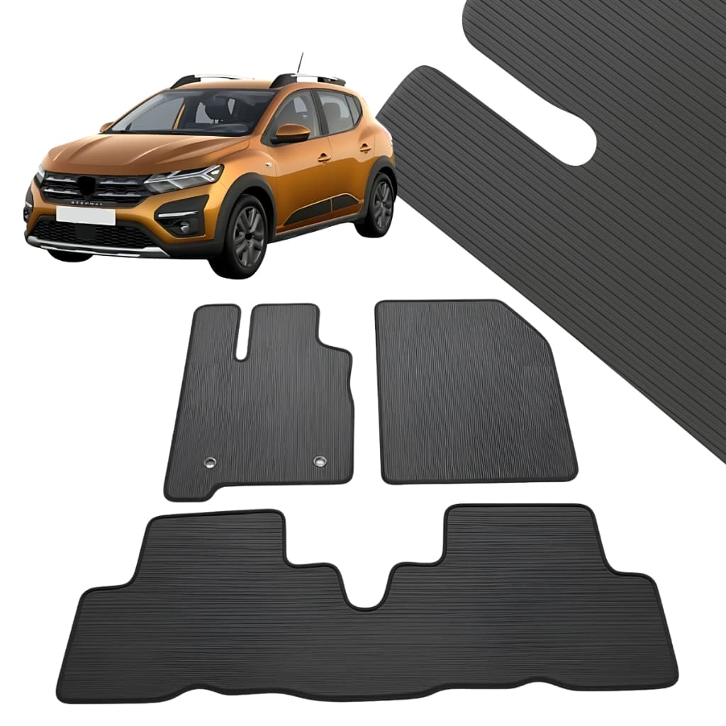 Jogo De Tapetes Para Renault Sandero 2008 a 2023 Com Descanso De Pé