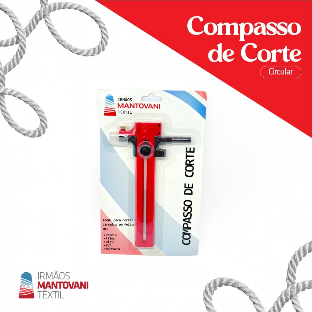 Compasso de Corte Circular – Cortador de Papel, EVA, Vinil | Artesanato e DIY