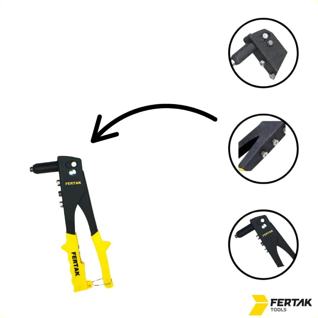 Alicate Rebitador Fertak Tools Manual 10'' Profissional - Alicate Para Rebite
