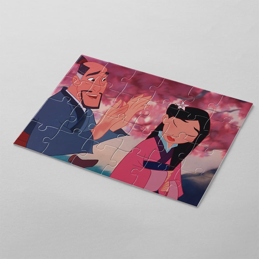Quebra cabeça personalizado Princesa Mulan | 24, 40 e 70pçs | MDF