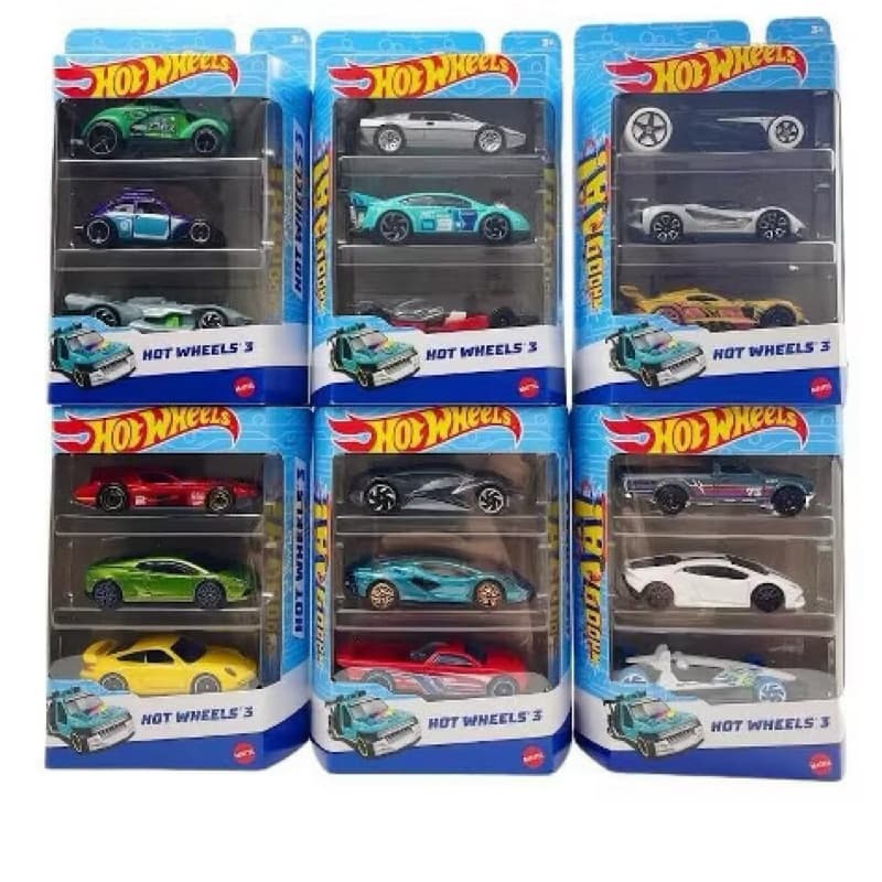 Kit com 3 Carrinhos Hot Wheels - Vários Modelos - ORIGINAL - Lacrado - Pack 3 - Hot Wheels 3