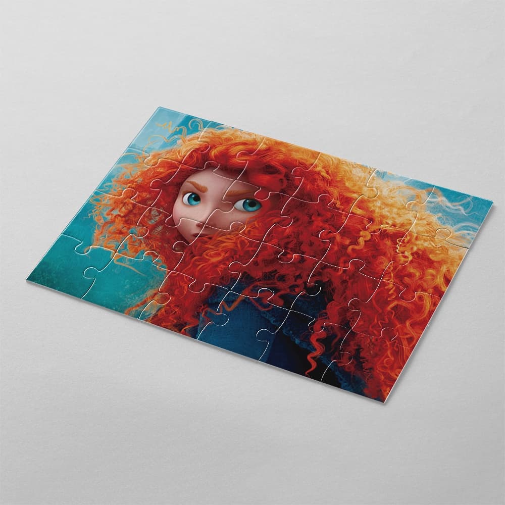 Quebra cabeça personalizado Princesa Valente | 24, 40 e 70pçs | MDF | Sublime fantasia