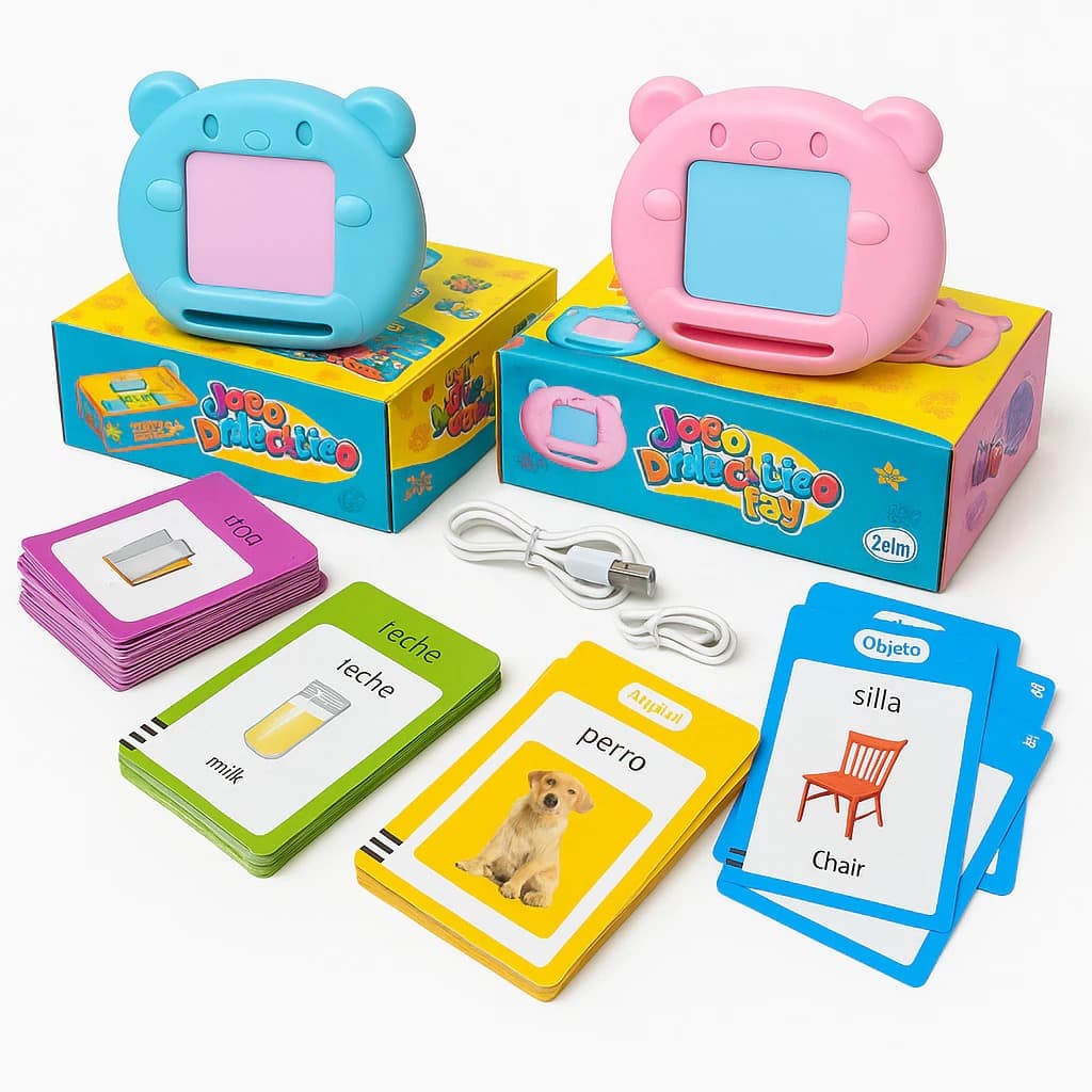 Brinquedo Jogo Didático Baby Educativo - Aprender Inglês E Espanhol 224 Palavras