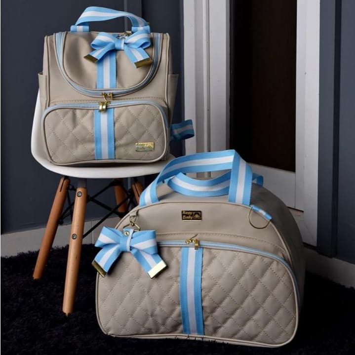 Kit Bolsa Maternidade Kit 2 Bolsas Para Fralda Peças De Luxo Premium