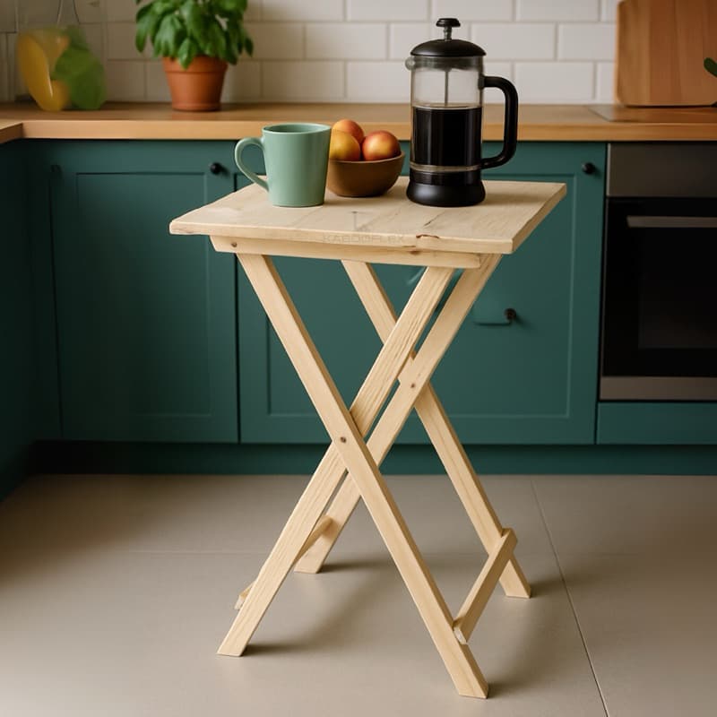 Mesa Bistrô 95cm Altura 48x48cm em Madeira Dobrável
