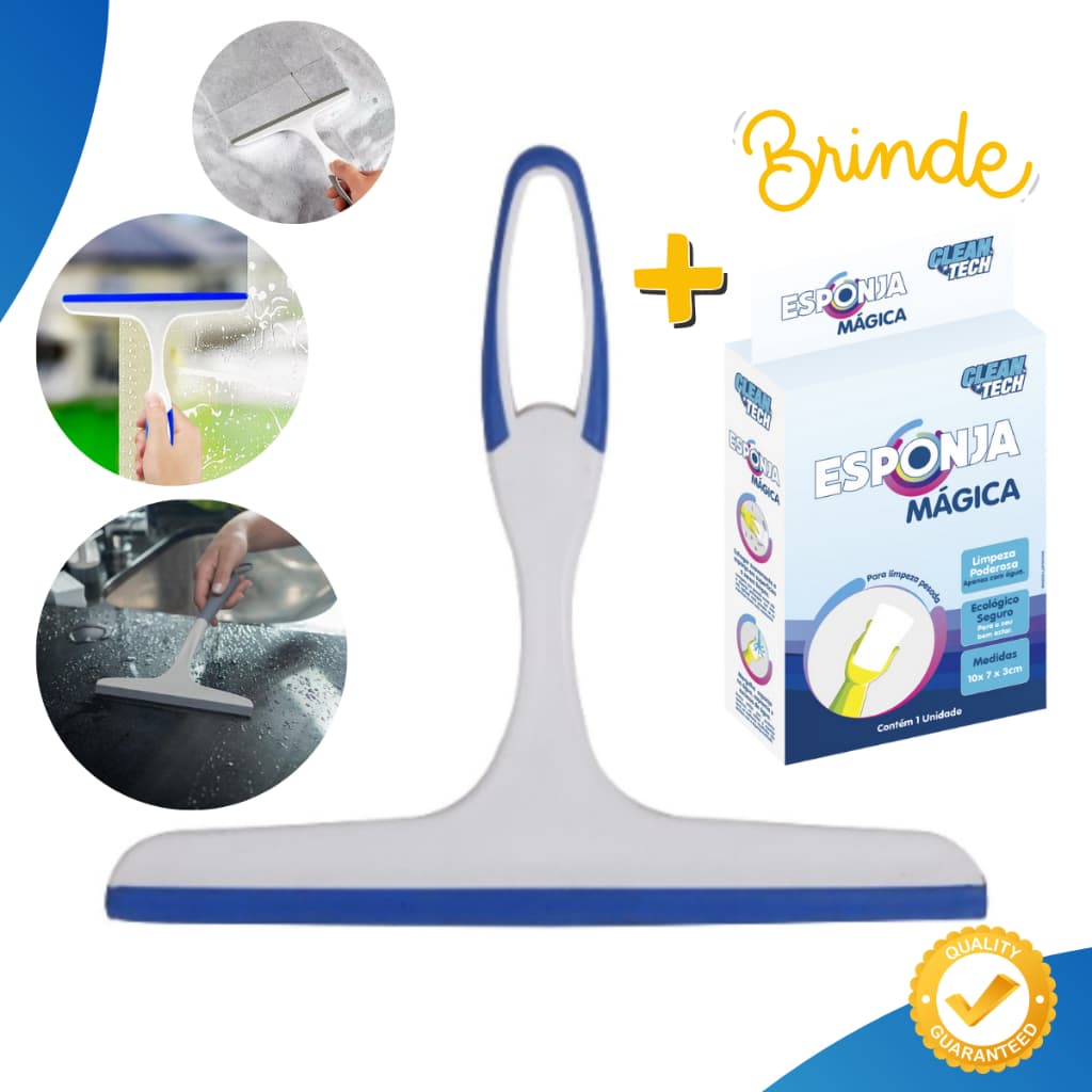 Rodinho de Pia Rodo Limpeza Multiuso Louça Cozinha Limpa e Seca + BRINDE Esponja Mágica Tira Mancha