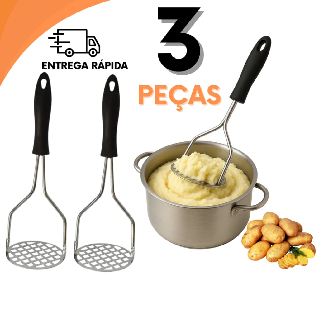 Amassador de Batata em Aço Inox para Casa Nova Enxoval Presente de Casamento Restaurantes