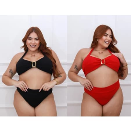 Biquíni Plus Size com Bojo Confortável e Estiloso Moda Praia Verão