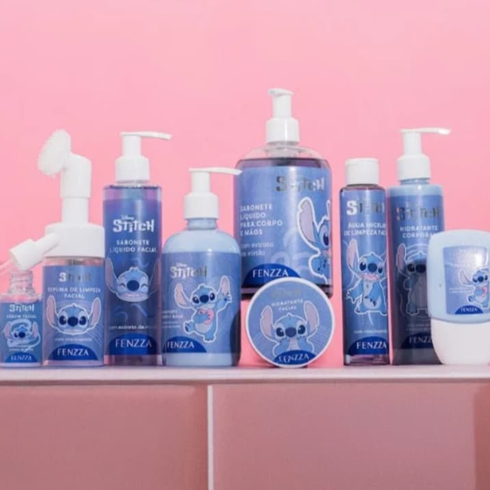 Linha Corporal Stitch Fenzza | Sérum Facial + Bruma Fixadora + Crreme Hidratante