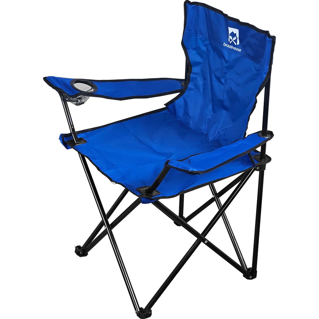 Cadeira Camping E Pesca Dobrável Com Porta Copos E Bolsa