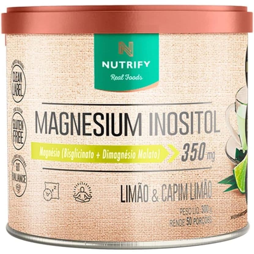 MAGNÉSIO MAGNESIUM INOSITOL 300G LIMÃO E CAMPIM LIMÃO - NUTRIFY