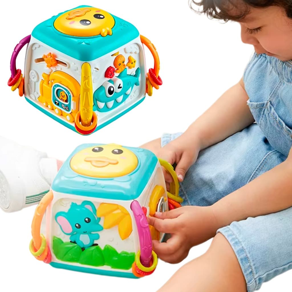 Cubo Musical Infantil 9 em 1 Piano, Tambor e Engrenagens 18m+ 🛒 Promoção Frete Grátis