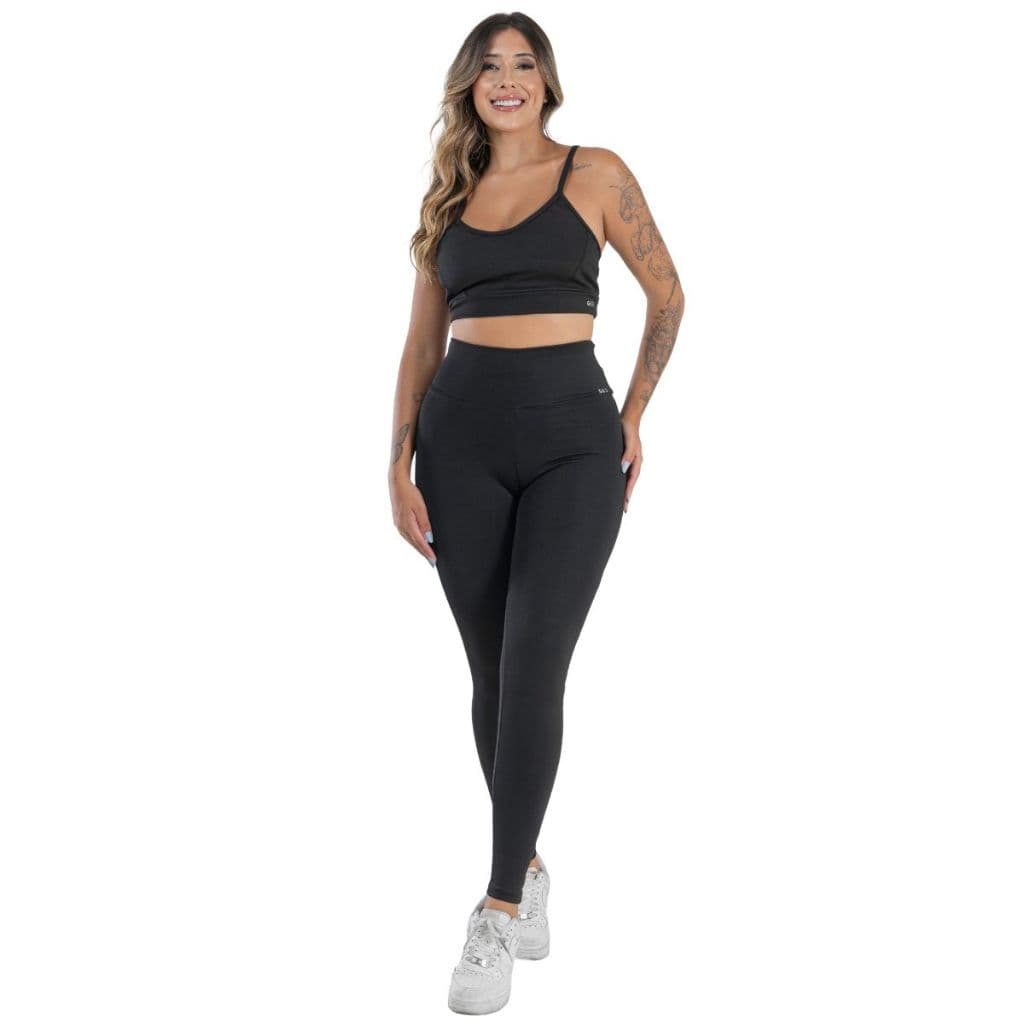 Conjunto Feminino Poliamida Academia Calça Legging Cintura Alta e Top Alcinha - GKD ORIGINAL