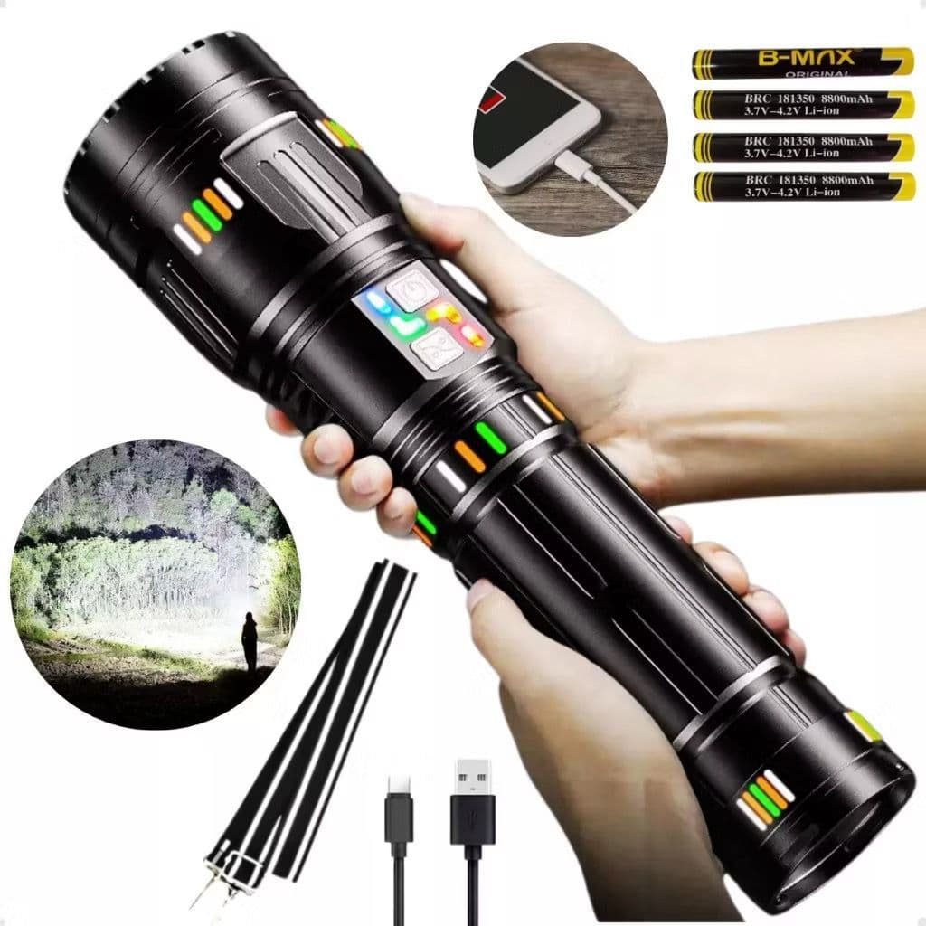 LANTERNA TATICA LED LASER SUPER POTENTE B-MAX / BM-8539