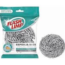 Esponja Inox Limpeza Pesada Flashlimp Inox Panela Grelha Gordura Aluminio