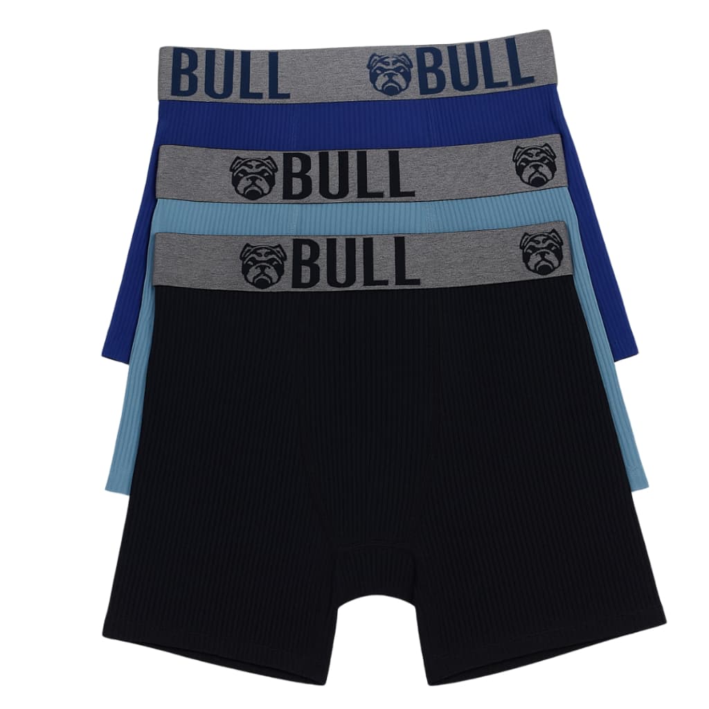 Kit 3 Cuecas Boxer Tecido Canelado em Suede com Forro Interno