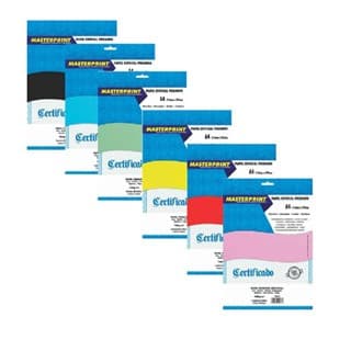 Mix 6 Cores Papel Offset 180g A4 50 Folhas Sulfite Colorido 180g
