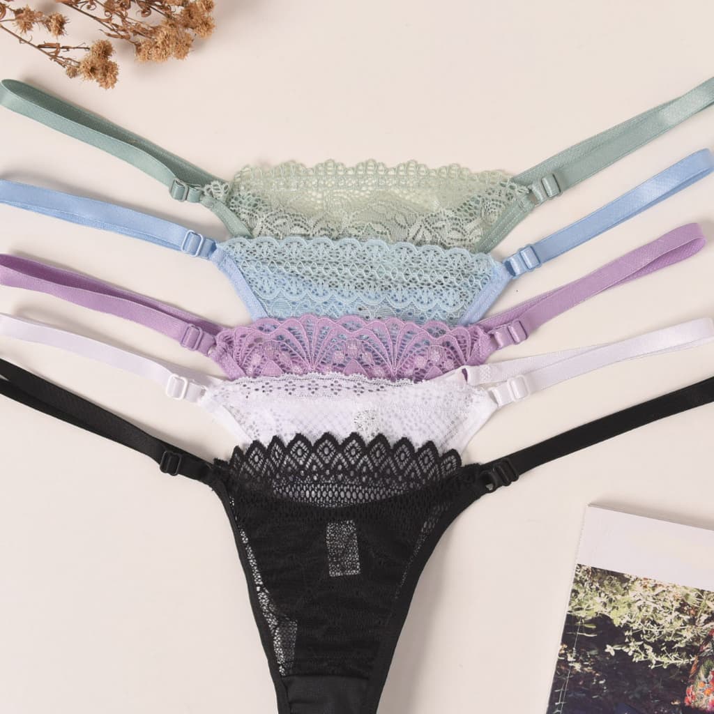 Kit 10 Calcinha Fio Duplo Regulagem Renda  Feminina 920