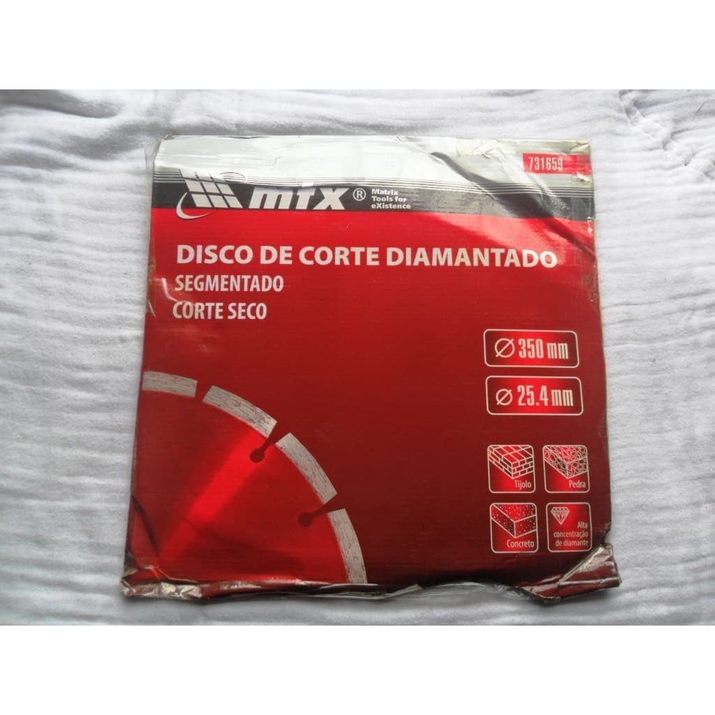 DISCO DE CORTE - DIAMANTADO / MTX- 731659 / SEGMENTADO  CORTE SECO - 350 mm / 25,4 mm - DISCO LOTE 1