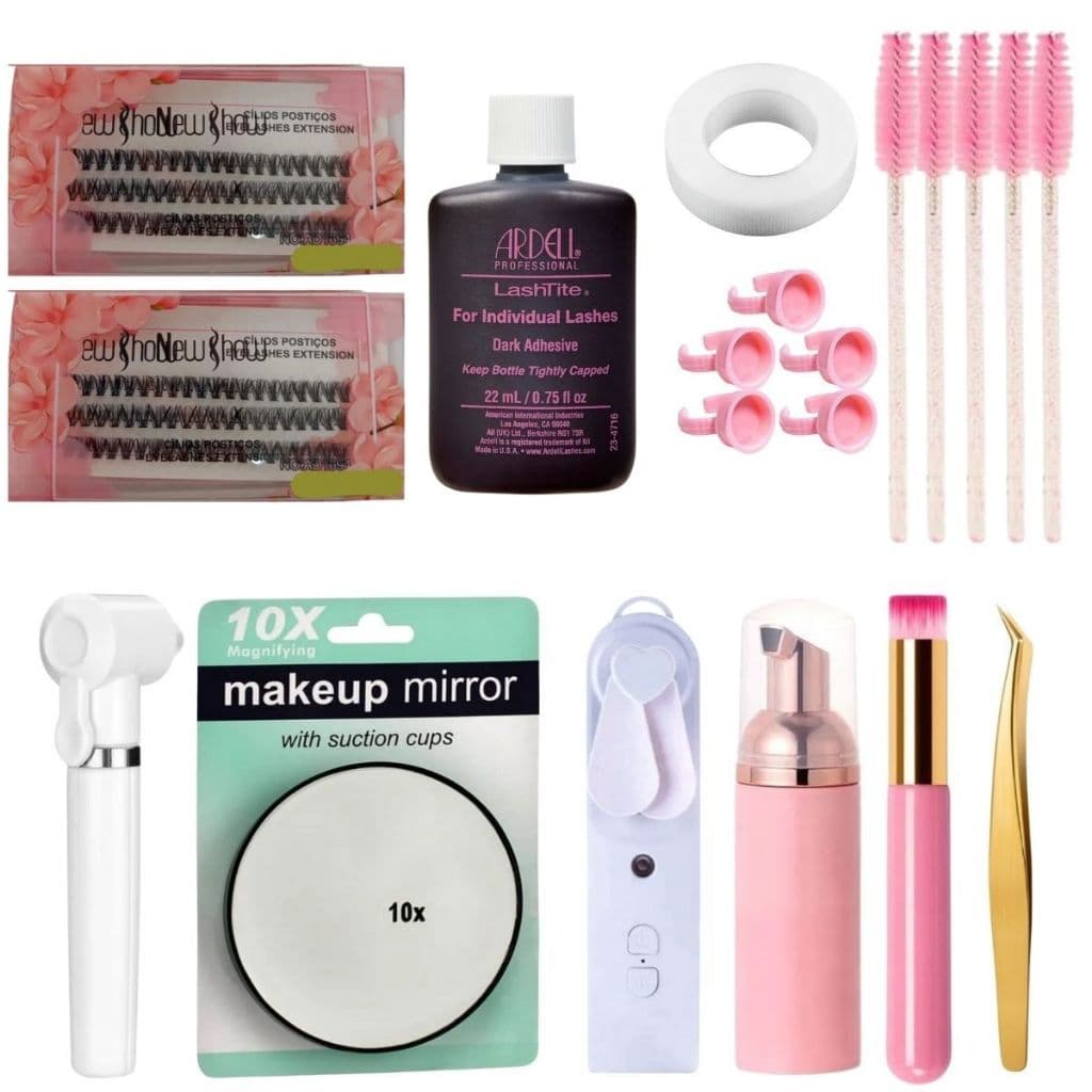 Kit Cílios Postiços Tufinho New Show Fácil Aplicação em Casa Uso Pessoal Efeito Natural