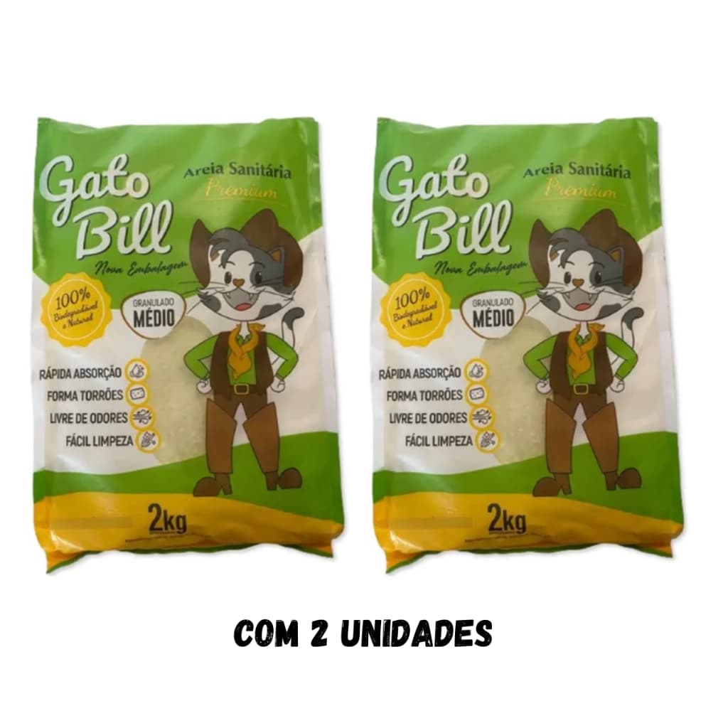 Areia Média Gato Bill 2kg