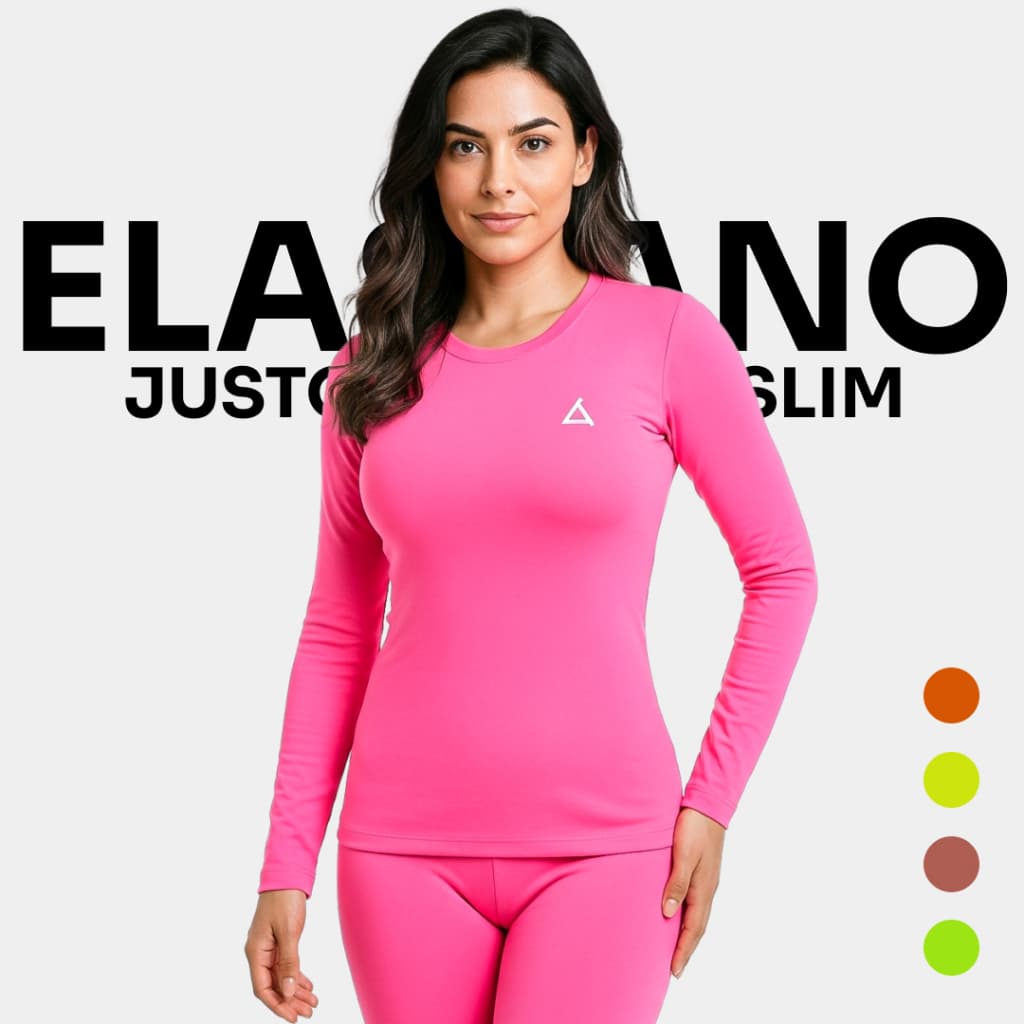 Camiseta Térmica Feminina Proteção UV 50+ Segunda Pele Camisa Manga Longa Unissex Frio e Calor