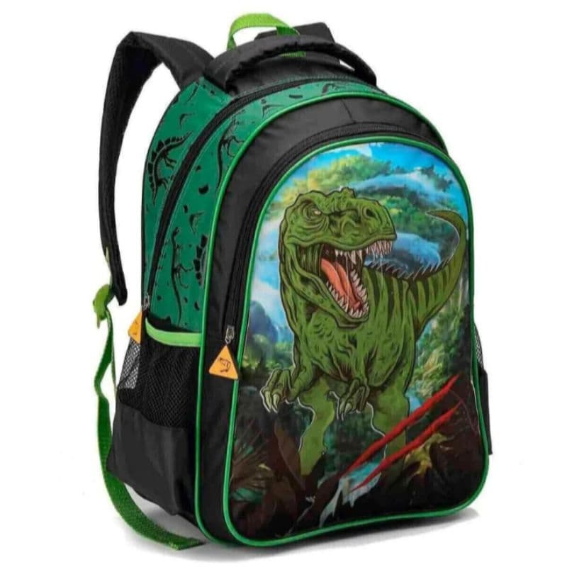 Mochila Escolar Grande Infantil Menino Dinossauro Reforçada 1391