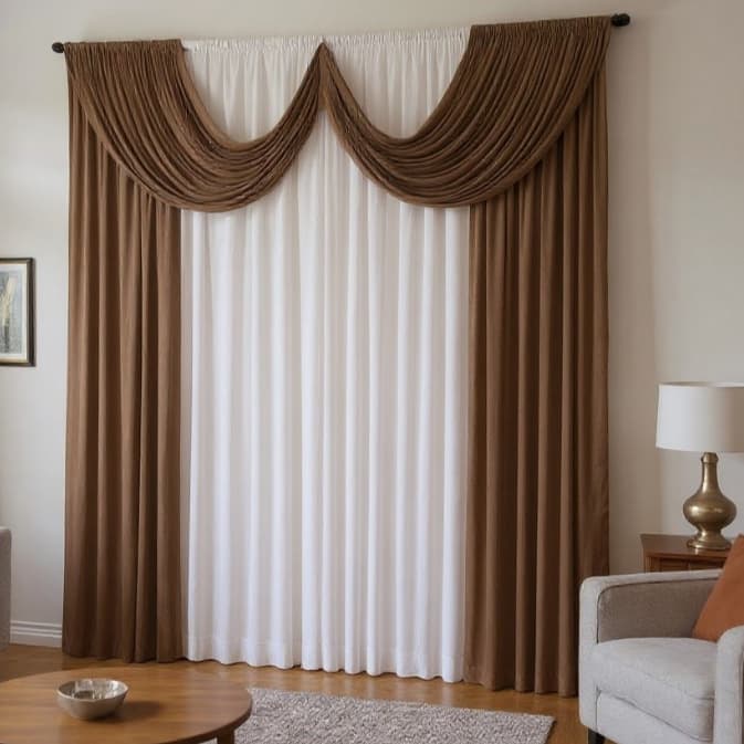 Cortina Paris para sala e quarto com bando 2,00 X 1,70
