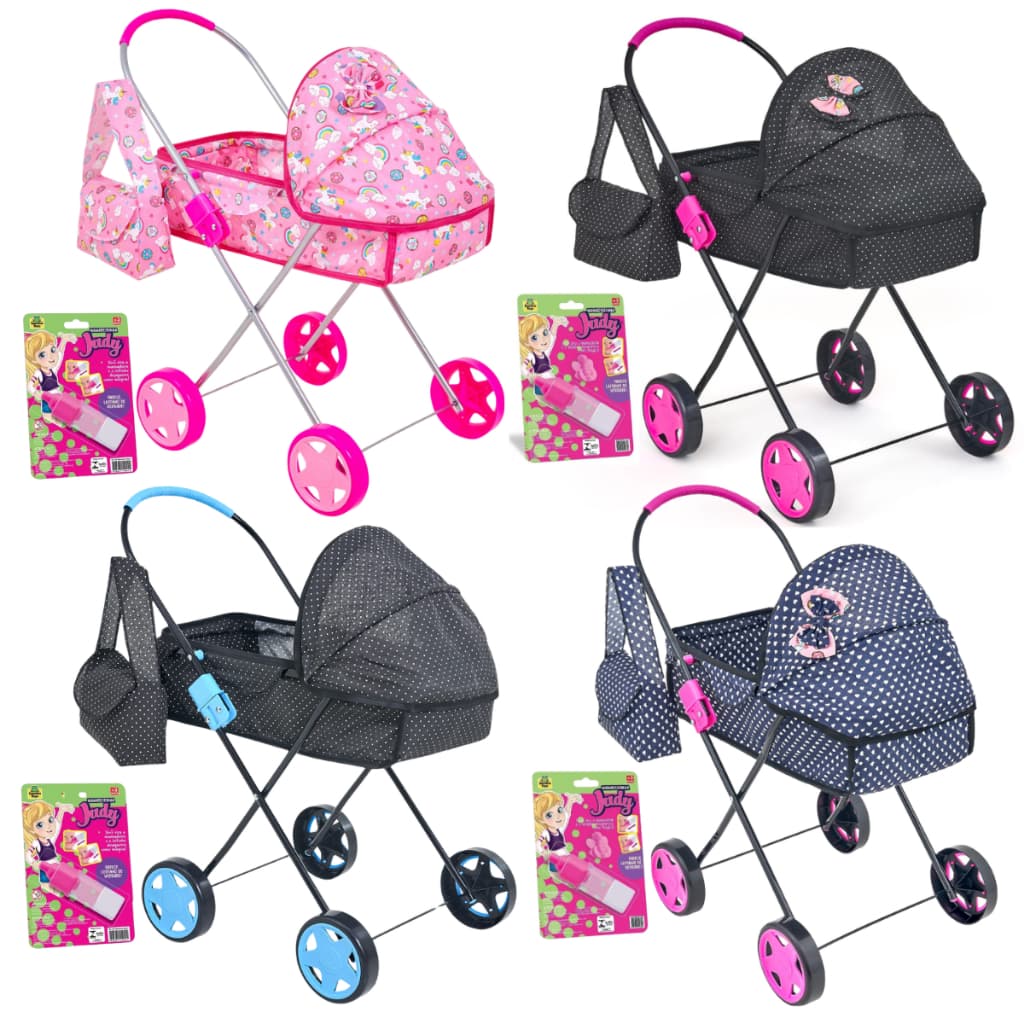 Carrinho de Boneca Berço Xiquitinha Bebê Reborn com Mamadeira e Bolsa - Brinquedos Para Menina
