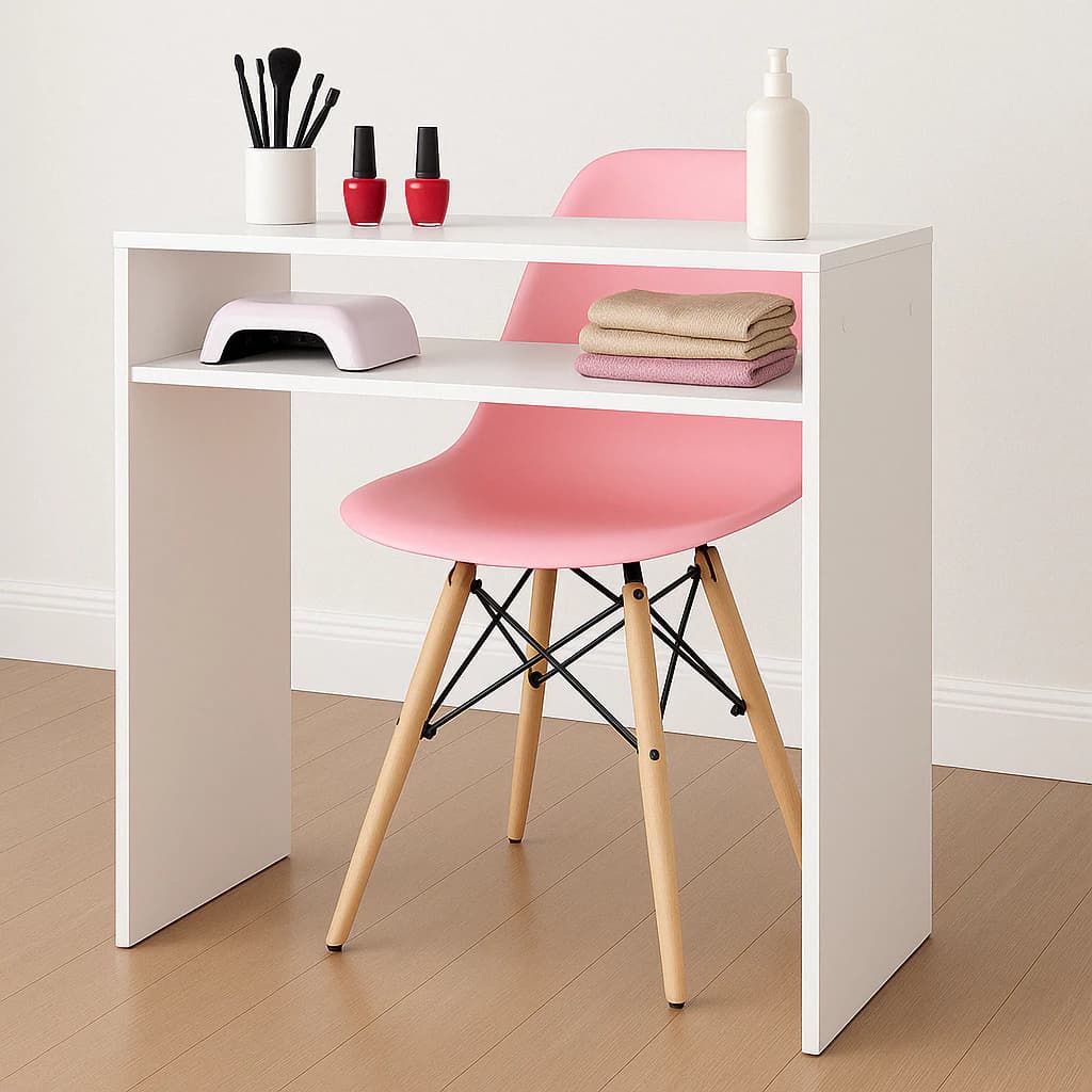 Mesa de Manicure Profissional 80x60x25 – Organize Seu Espaço com Funcionalidade e Estilo