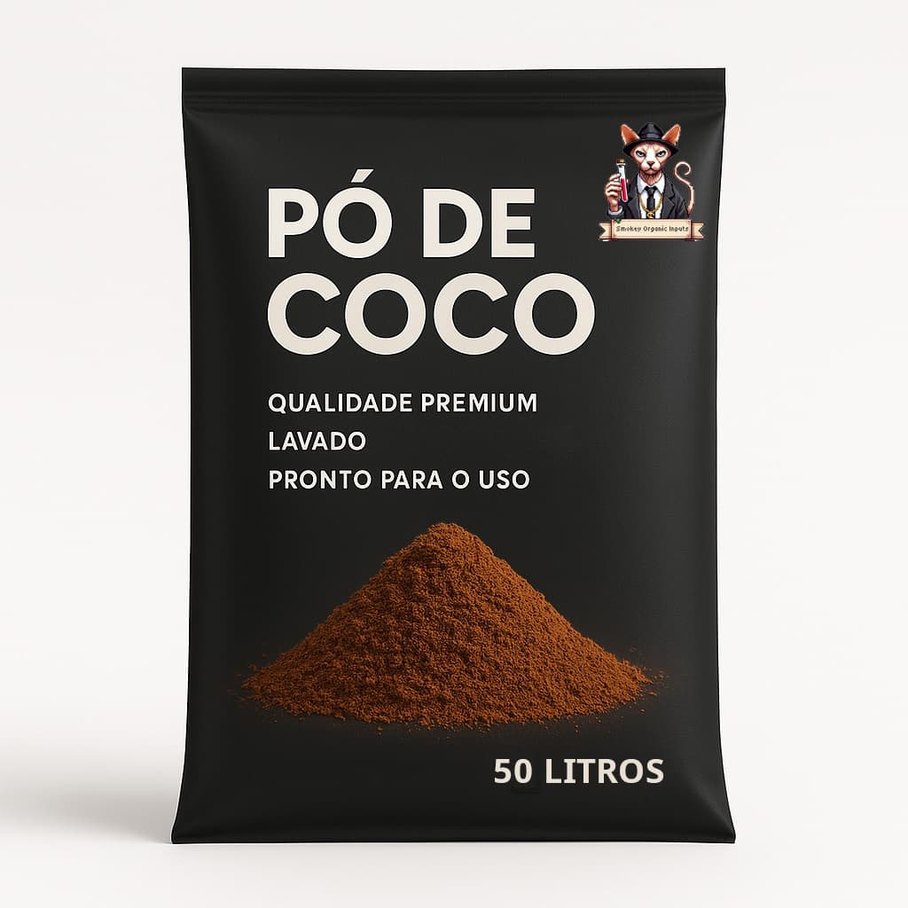 Pó de Coco Premium 50 litros Lavado Higienizado Natural Substrato Orgânico