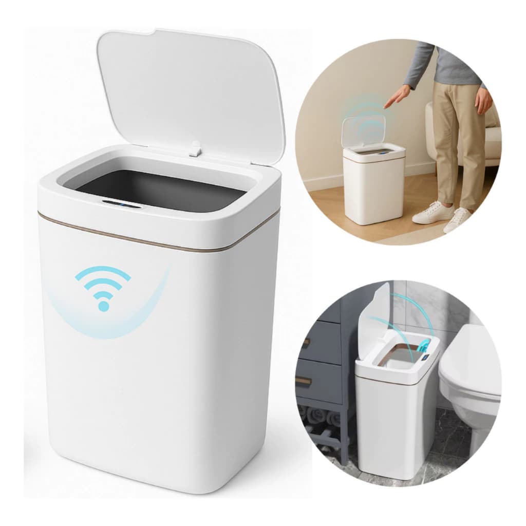 Lixeira Sensor Automática Inteligente de Casa Quarto e Banheiro Cozinha Escritório 18L