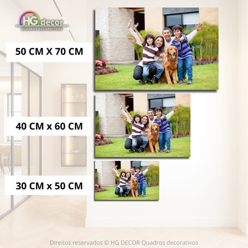 Quadro Personalizado Decorativo Com Sua Imagem - Personalizamos com Sua Foto -  QUADRO 50X70CM Vários Tamanhos