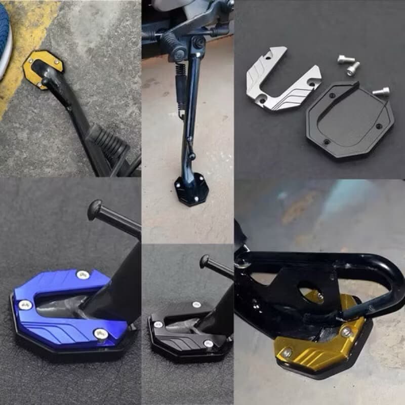 Capa Protetora para Descanso Lateral de Moto – Base Antiderrapante em Alumínio