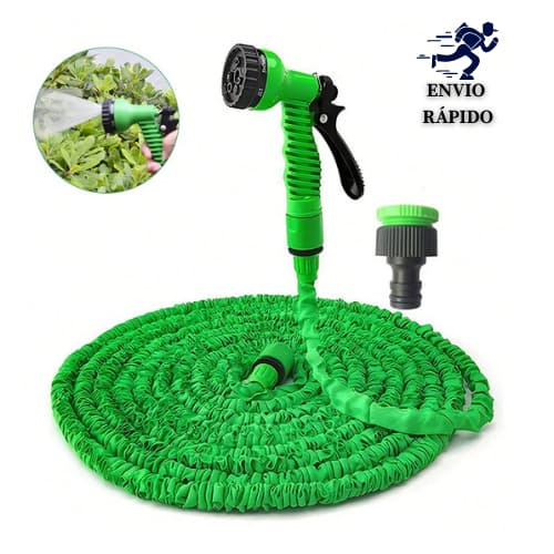 Mangueira Mágica Extensível 30m ou 15m com Gatilho 7 Jatos Engate Rápido Compacta Leve e Resistente