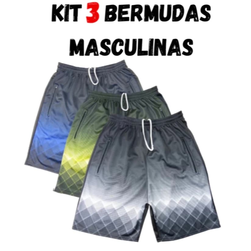 Calção Kit´s Esportivo Chimpa Bolso Flanelado Masculino/Homem