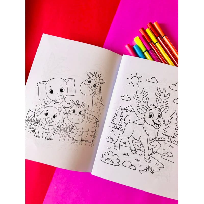 livro de colorir personalizado tema Safari-livro de colorir para lembrancinha-livro de colorir para brinde