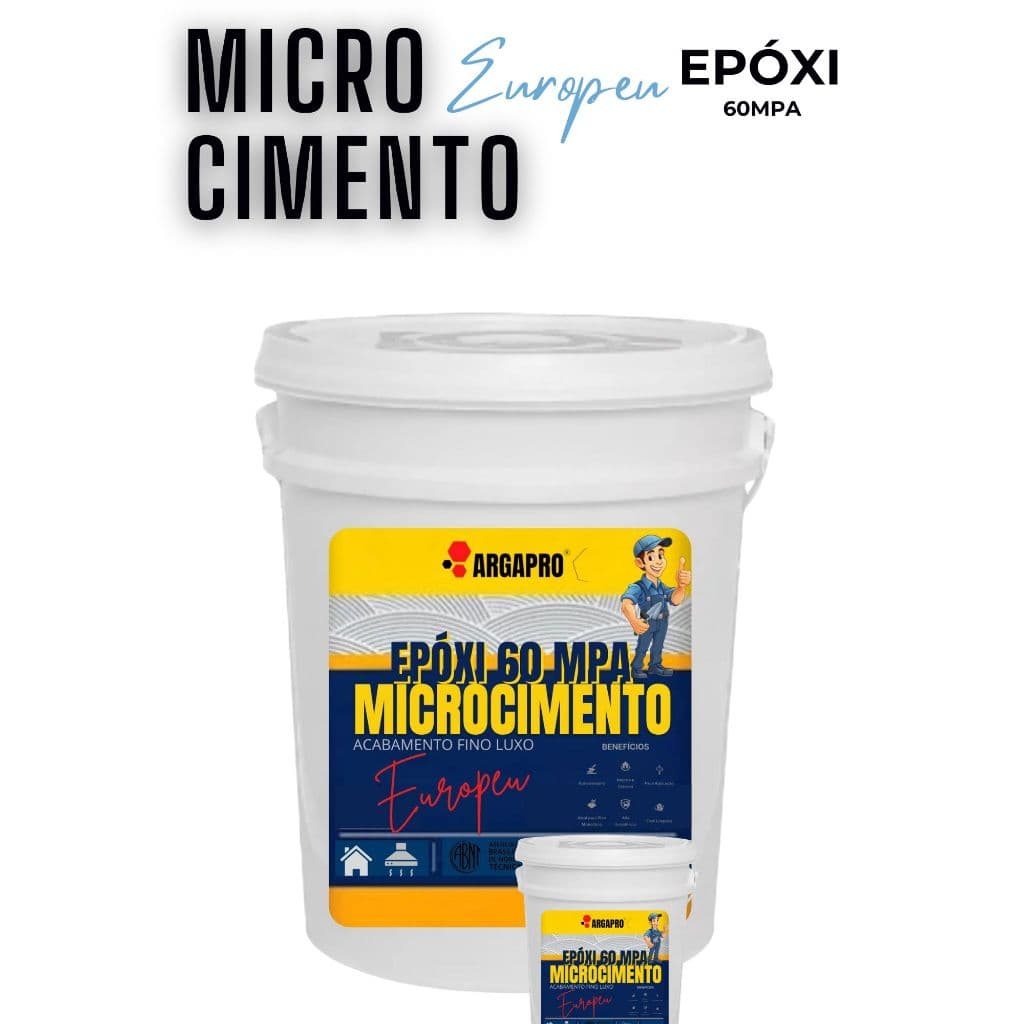 Microcimento epoxi 60mpa alta resistençia piso e parede europeu max ARGAPRO KIT 4KG