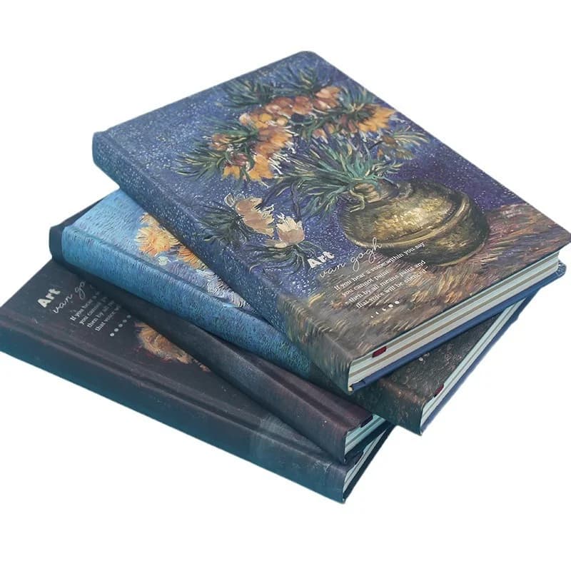 Caderno Aesthetic Bullet Journal l Journaling l ArtJournal - Diary - 128 folhas decoradas - Van Gogh