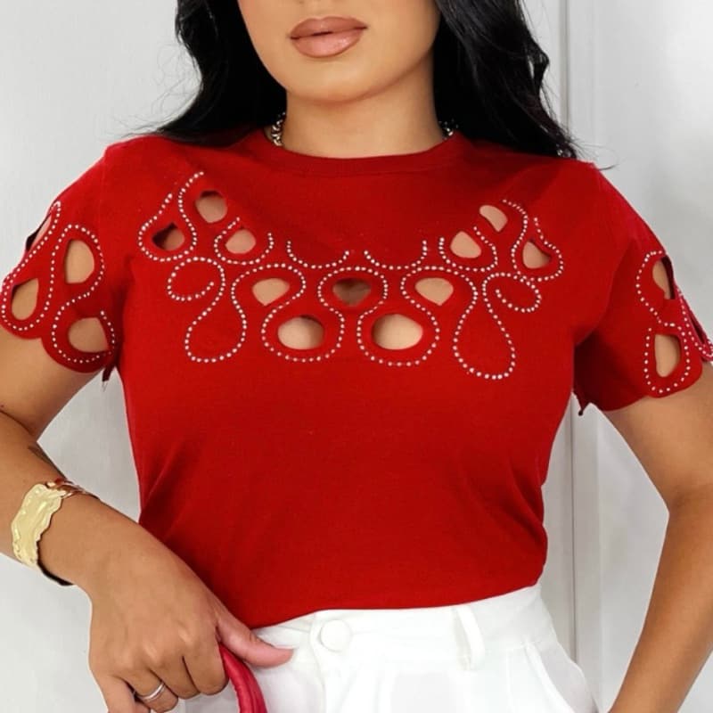 T-Shirt feminina preta - moda feminina - blusa preta -camiseta preta - blusa de algodão - blusa para trabalho -baby look