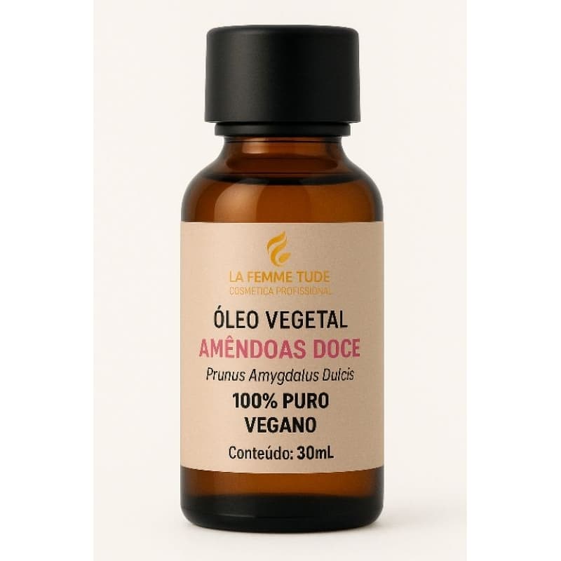 óleo de Amendoas Doce, 100% puro e vegano, capilar e corporal, 30ml
