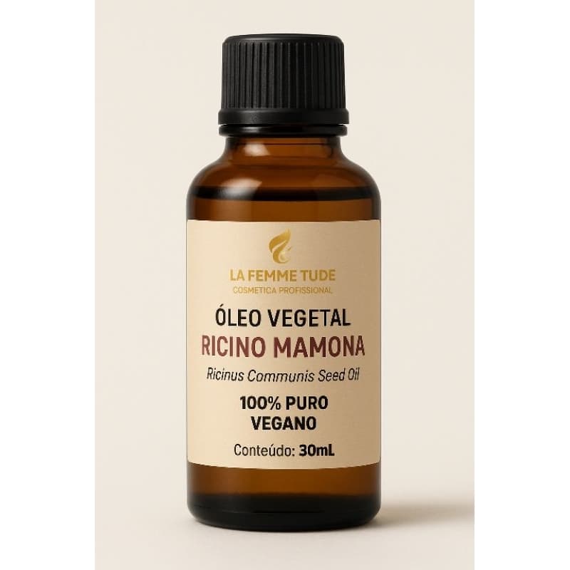 Óleo de Mamona (Rícino) 100% puro e vegano, capilar e corporal, 30ml
