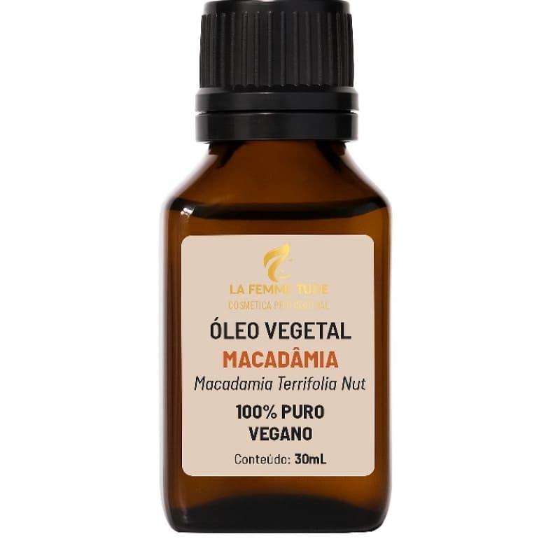 Óleo de Macadâmia, 100% puro e vegano, capilar e corporal, 30ml