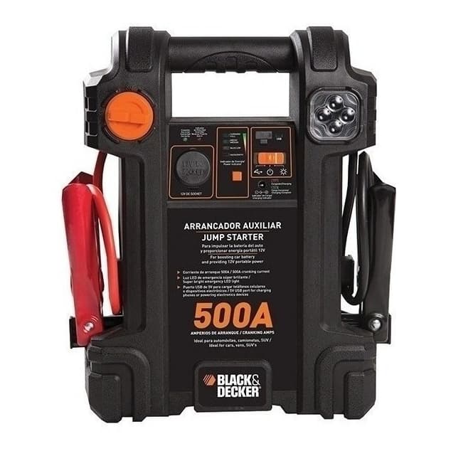 Arrancador Auxiliar de Partida 500ah  Black-Decker 12V Com Luz de Emergência