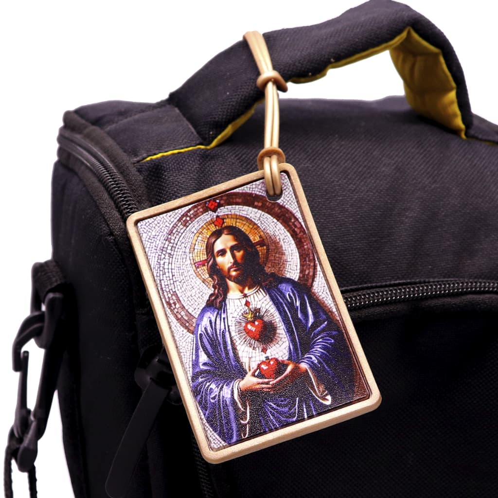 TAG CRISTO NOSSA SENHORA APARECIDA - IDENTIFICADOR MALA BOLSA MOCHILA NÃO PERSONALIZAVEL ESCREVA COM CANETA