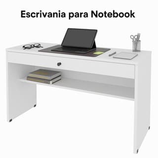 Escrivaninha Mesa para Notebook Prisma com Gaveta Branco
