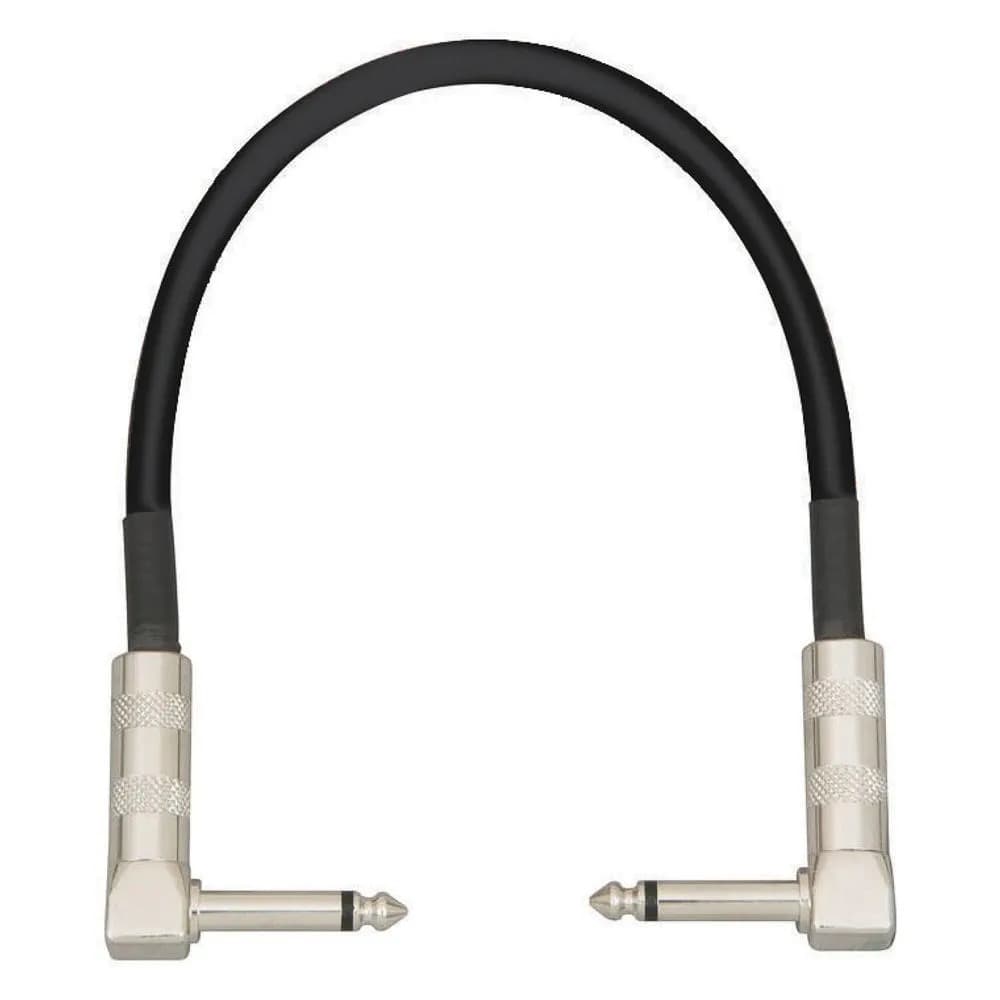 Cabo P10 MONO para pedaleira pedal PRETO  Guitarra  P10L x p10L 90º mono balanceado