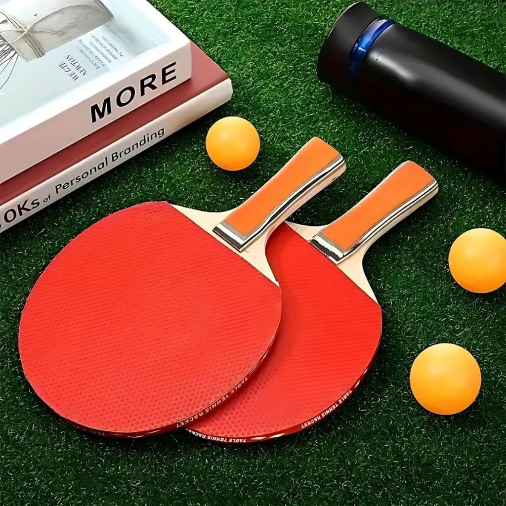 Completo Ping Pong 2 Raquetes e 3 Bolas Rede Suportes Raquete 7mm 5mm Bolinhas