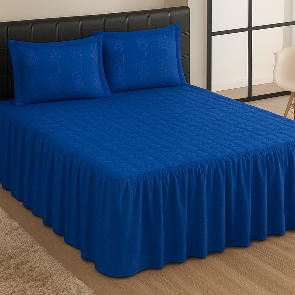 Kit Colcha Jogo De Cama Queen Margadona 3 Peças